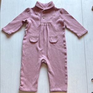 Ralph Lauren Baby Girl Ribbed Cotton Shawl Collar Size 12